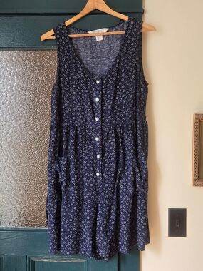 Vintage 90s Floral Button-Front Romper